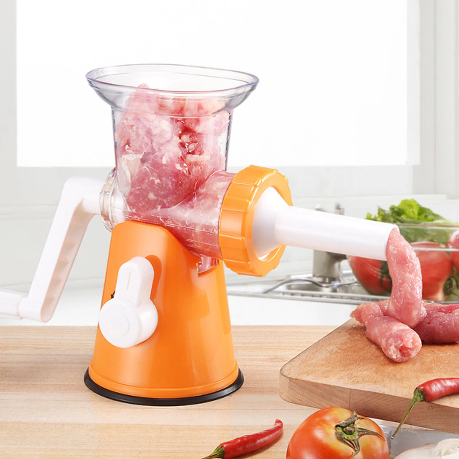 Manual Meat Grinder with Stainless Steel Blade Detachable Hand Crank Meat Grinder Sausage Grinder for Home Use