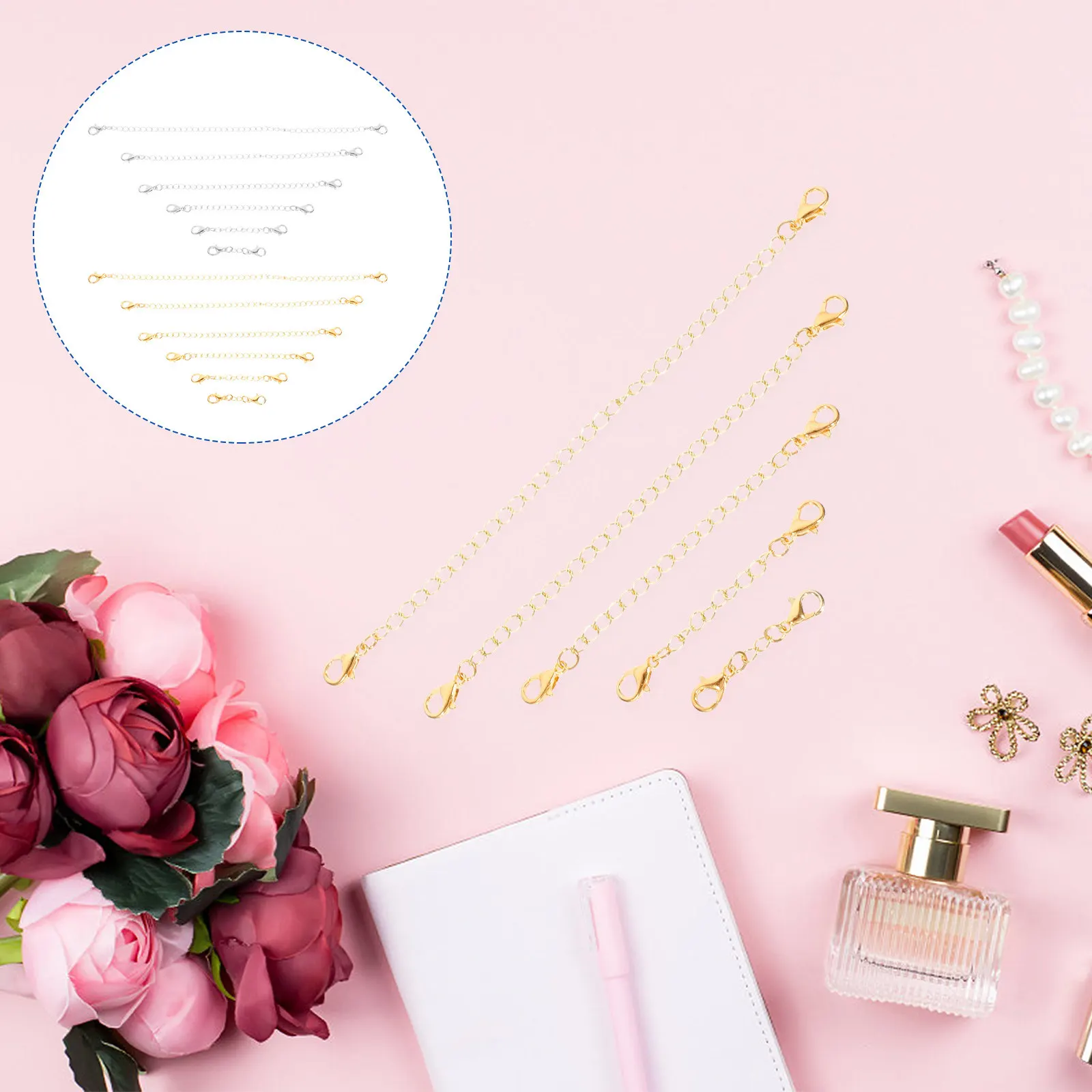 

12Pcs Lobster Clasp Cord Copper Jewelry Making Clasps Set Double End Chain Extender Necklace Bracelet Pendant DIY Accessories