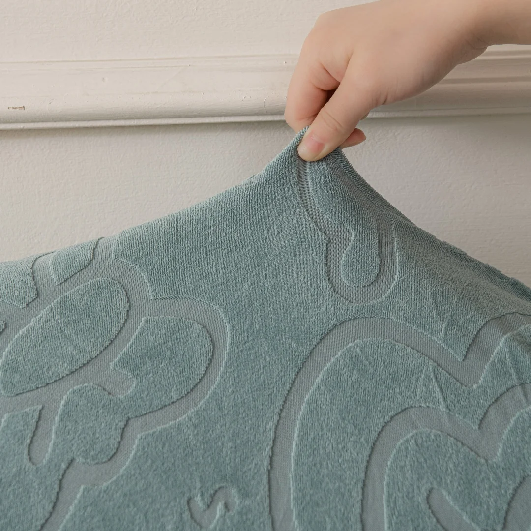 Jacquard Stretch Fleece Bed Headboard Cover, for All Seasons Elastic Full Cover Furniture Protector