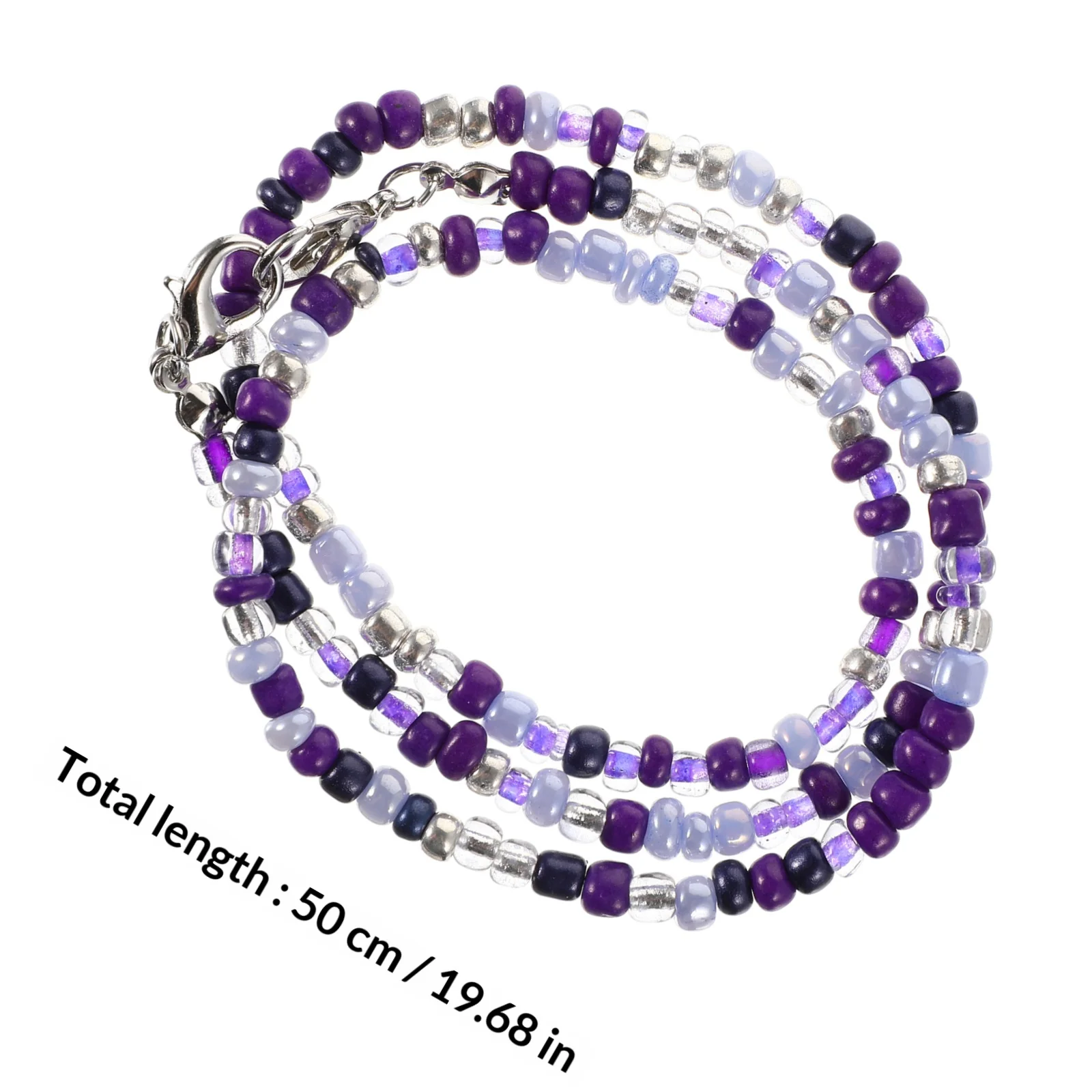 2 pièces de chaînes de masque de 50 cm, cordon pour masque facial et lunettes, sangle de cou perlée, légère, antidérapante, pour un usage quotidien