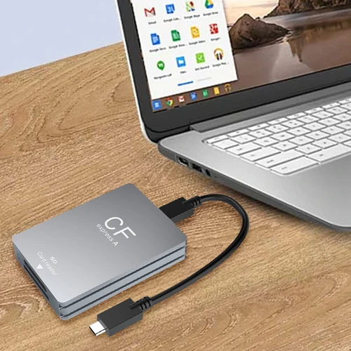 Imagen 2 del producto Lector de tarjetas CFexpress tipo A/B y SD 2 en 1, lector de tarjetas de memoria compatible con Android/Windows/OS, lector CF Express portátil para SLR