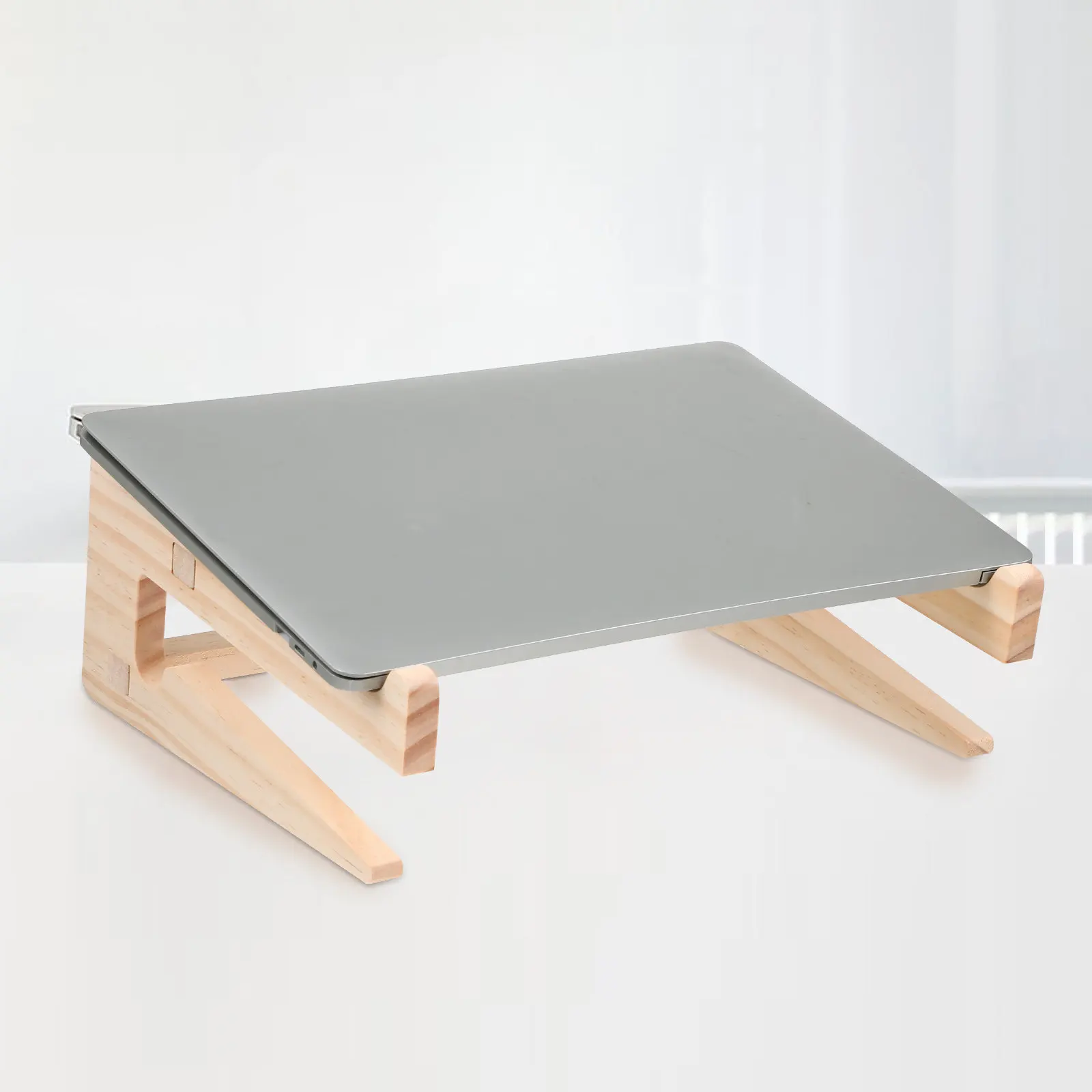 Wood Laptop Holder Laptop Storage Rack Stand Bracket Laptop Raiser For Desk Bed Holder Computer Storage Bracket Arm Stand Riser