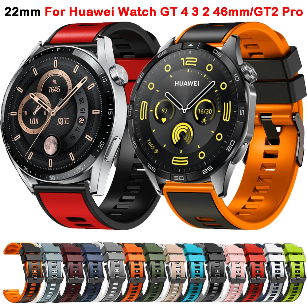 Sport Silicone Strap for HUAWEI WATCH GT4 GT 4 46mm GT3 Pro GT 2 46mm Bracelet Correa Band Huawei Watch Ultimate/Buds Watchband