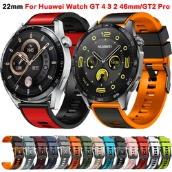 Pulseira de silicone para relógio Huawei gt4, gt 4, 46mm, gt3 pro, gt 2, 46mm, pulseira para relógio Huawei