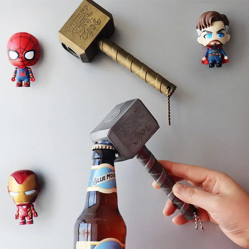 Creative Thor Hammer Beer Bottle Opener Personalized Hammer Beer Bottle Opener Magnetic Hammer Refrigerator Stickers