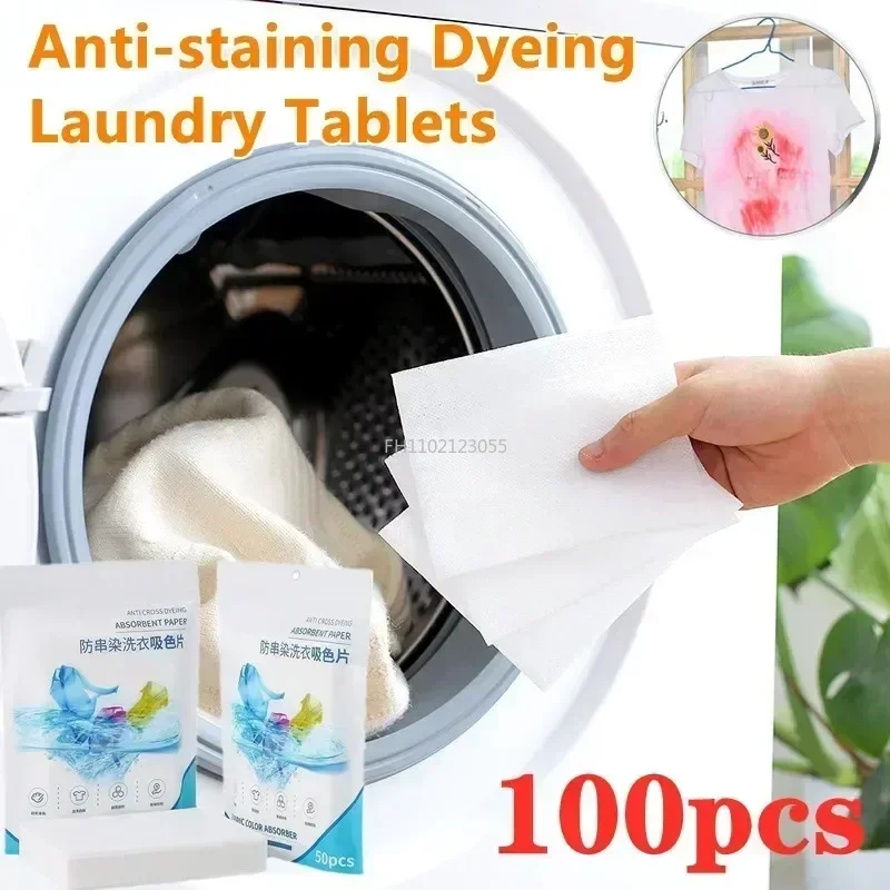 50/100Pc Laundry Tablets Strong Decontamination Laundry Detergent Sheet Underwear Clothe Cleaning Detergent Laundry Bubble Paper