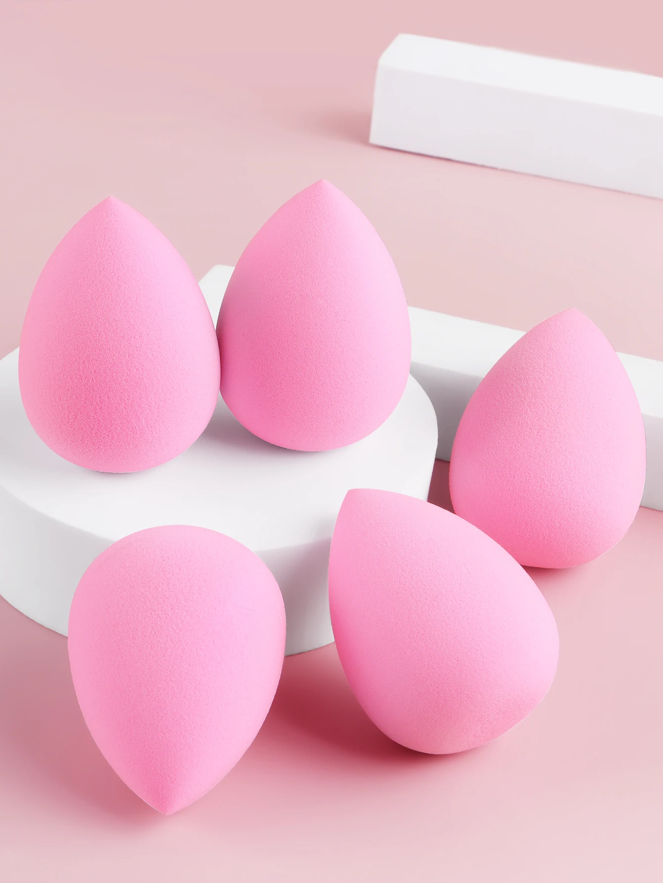 5 pçs grande ovo de maquiagem super macio e delicado maquiagem esponja pó puff maquiagem bb ovo não é fácil de comer pó molhado e seco dupla utilização