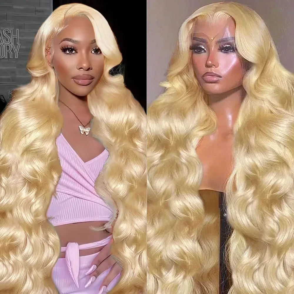 

40 Inch 13x4 13x6 hd lace frontal wig Hair Body Wave Blonde human hair wigs 200 Density HD Lace Honey Human Hair Wig For Women