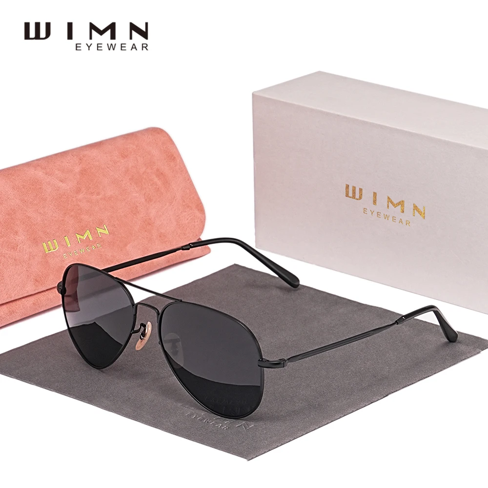 WIMN Pilot Polarized Sunglasses For Men Women UV400 Alloy Frame Anti-reflection Glassses Driving Eyewear