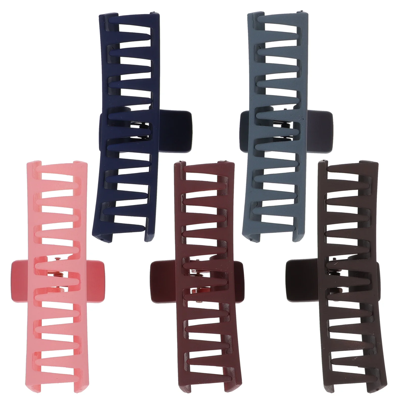 

5Pcs Large Jaw Claw Clip Acrylic Accessories Durable Sturdy Women Hairstyle Tool Hair Claw Clamp Thin To Thick Hair