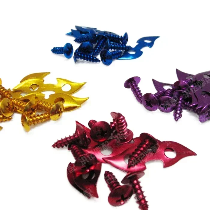 

10 шт., опоры, электрический мотоцикл, велосипед, автомобиль, разноцветные винты, пластиковый корпус, соединительная деталь, украшение, саморезы