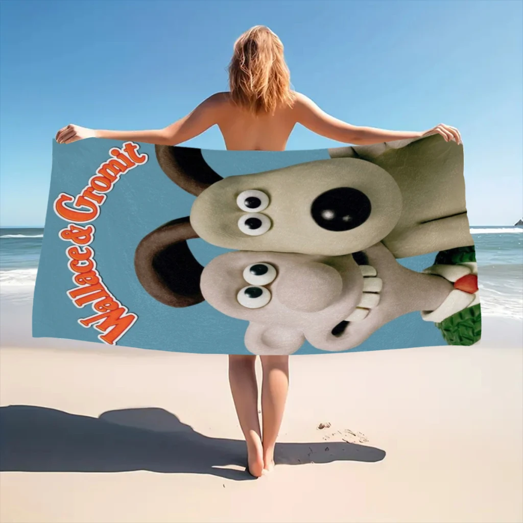 Microfiber Beach Towel Kawaii Cute Gromit Quick Dry Sandless Beach Blanket Soft Comfortable for Men Women Camping Pool Towel