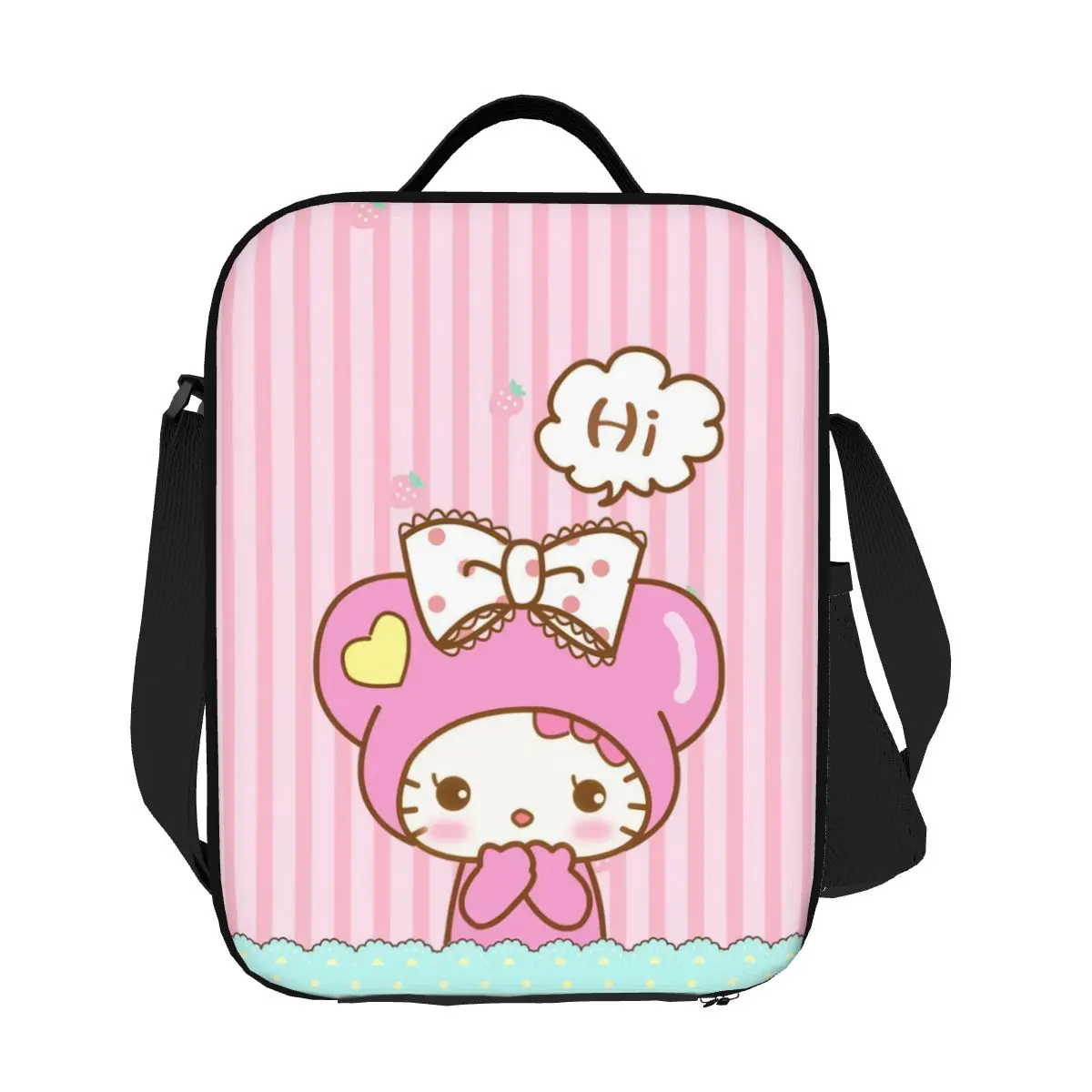 

Пользовательский мультфильм аниме Hello Kitty термоизолированная сумка для обеда женский многоразовый контейнер для обеда для многофункциональной коробки для еды Bento