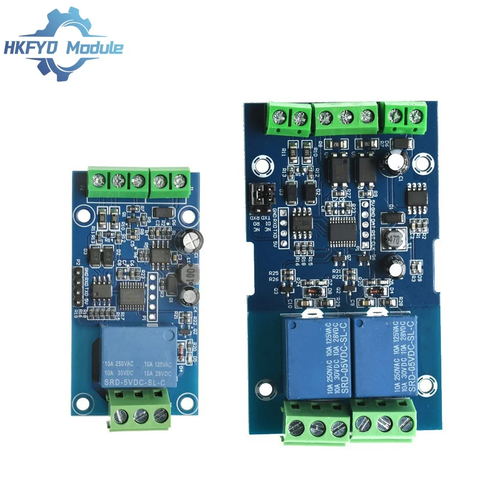 The Modbus-RTU Single/multiple Relay Module Supports RS485/RS232