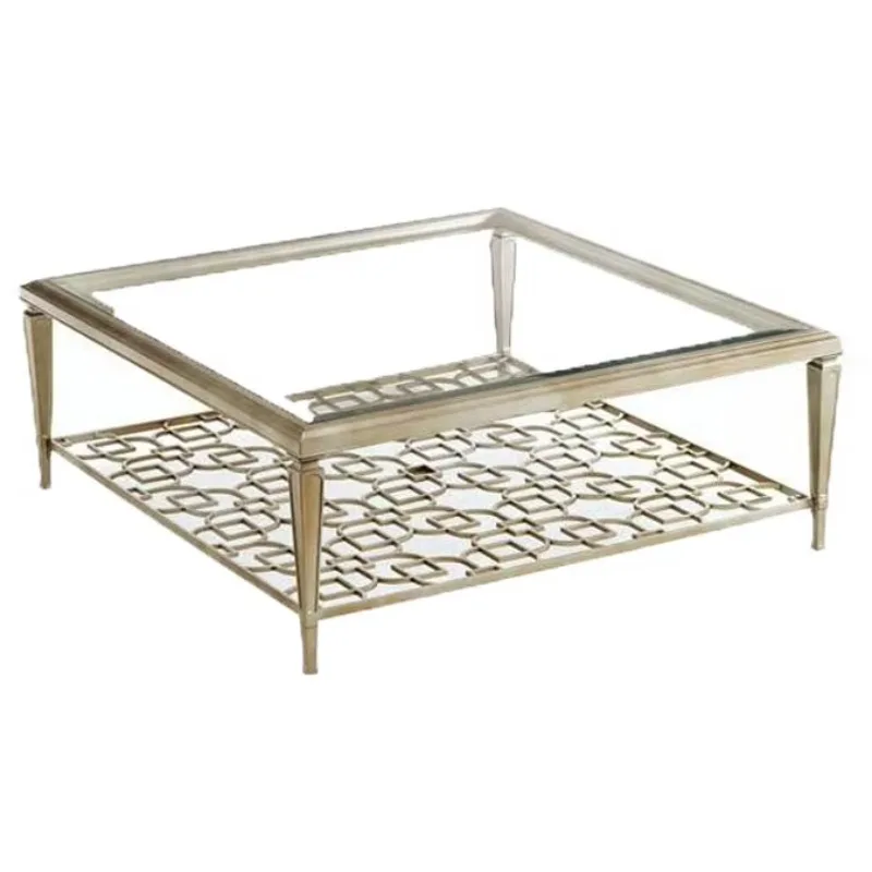 

Modern square wood glass coffee table coffee table coffee table set