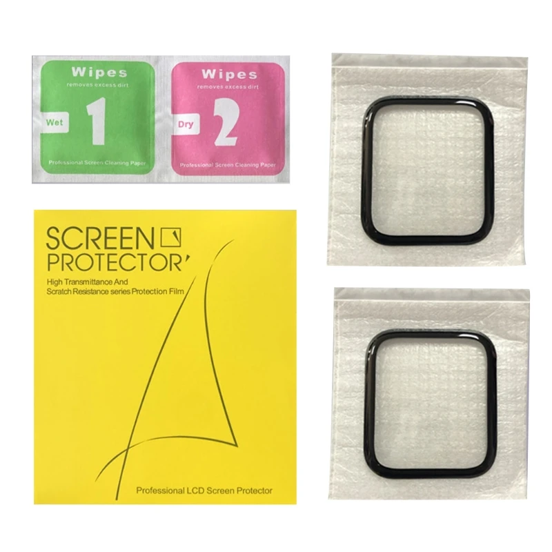 2pcs 3D Full Screen Protector Film for Watch 41mm 46mm for Watch Screen for Protection with Wet Dry Wipes