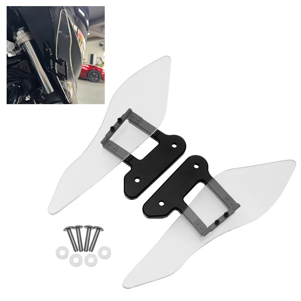 

1 Pair Adjustable Fairing Air Windshield Deflectors Motorcycle Black For BMW R 18 B R18B Bagger R18 Transcontinental 2021-2026