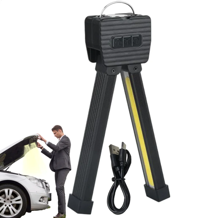 180 Degree Foldable Led Flashlight Gym Lamp Light Posing USB Rechargeable Magnet Flashlight With Hook 7-grade Dimming Waterproof
