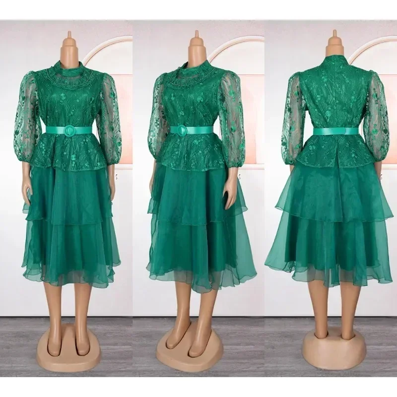 

plus Size African Dashiki Ankara Elegant Evening Gown - Stylish Turkish Outfit Robe for Women Wedding Party Dress