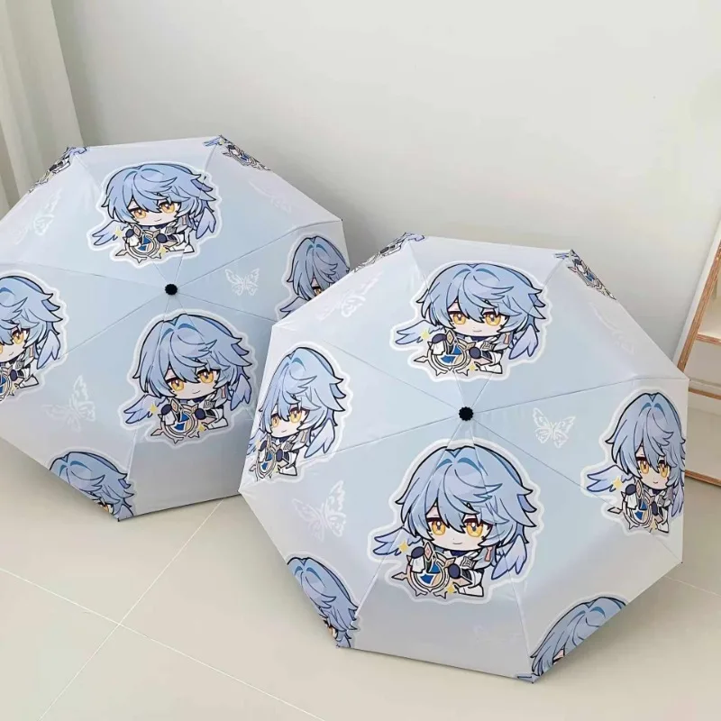

Honkai: Star Rail Sunday Fold Umbrella Automatic Opening Closing Automatic Three Fold Umbrella Black glue Sunscreen Umbrella