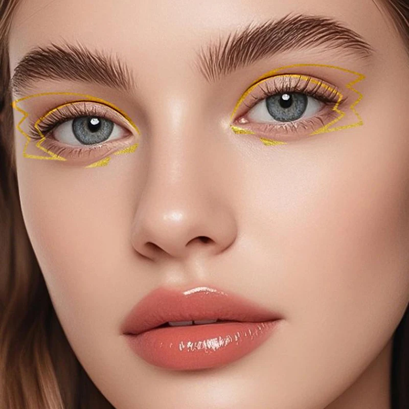 

Glitter Stickers Face Eyeliner Tattoo Flash Gold Temporary Tattoos Waterproof Makeup Decals For Girls Party Music Festival