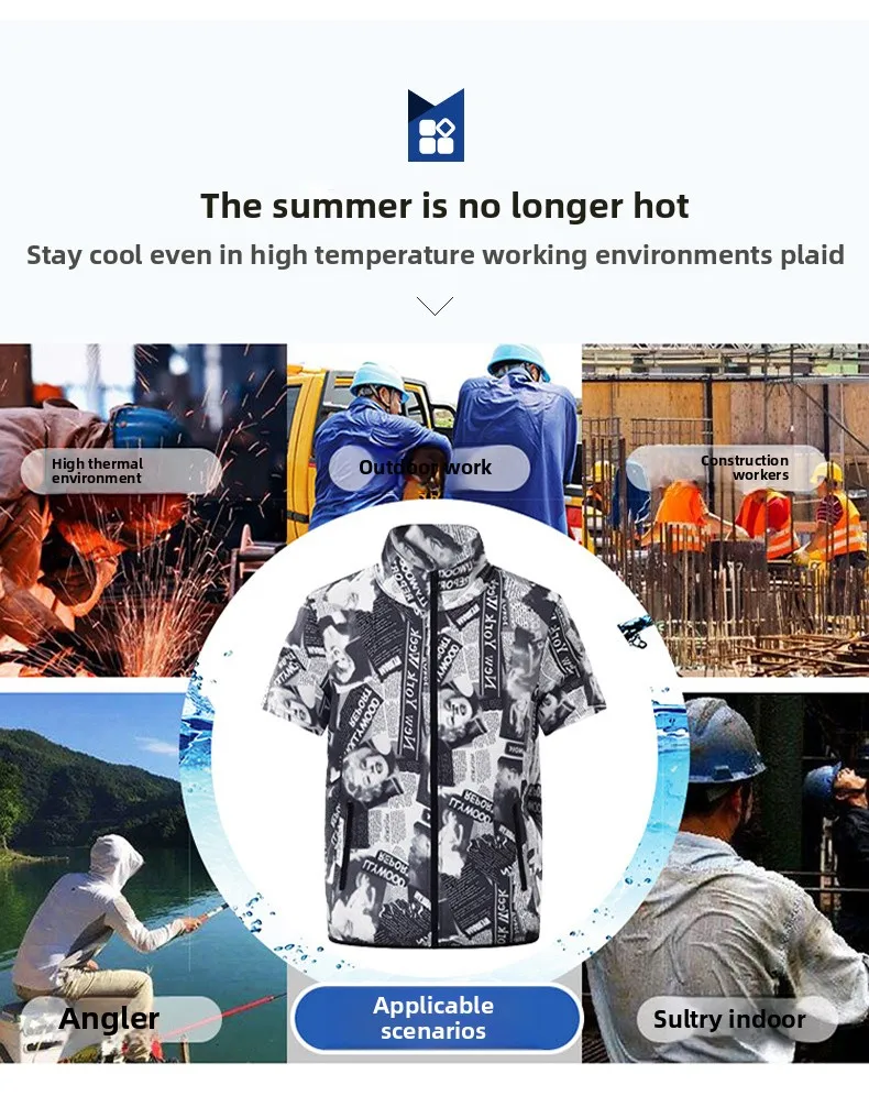 Cool Vest Wearable Cooling Fan Vests Air-conditioned Clothes 3-speed Adjustment Usb High Temperature Work Hiking Fishing Jacket