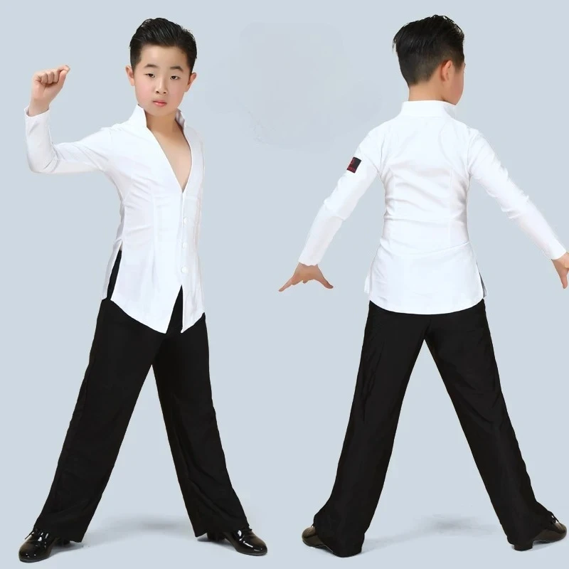 Tenue de Danse pour Enfants : Ensemble Garçon Latin pour Compétition et Entraînement (Haut et Pantalon)