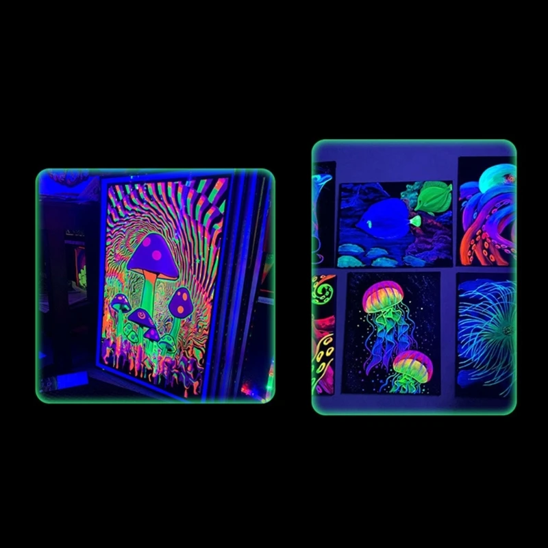 Multi-Surface Acrylic Paint Blacklight Activated Colors Paint Art Supplies