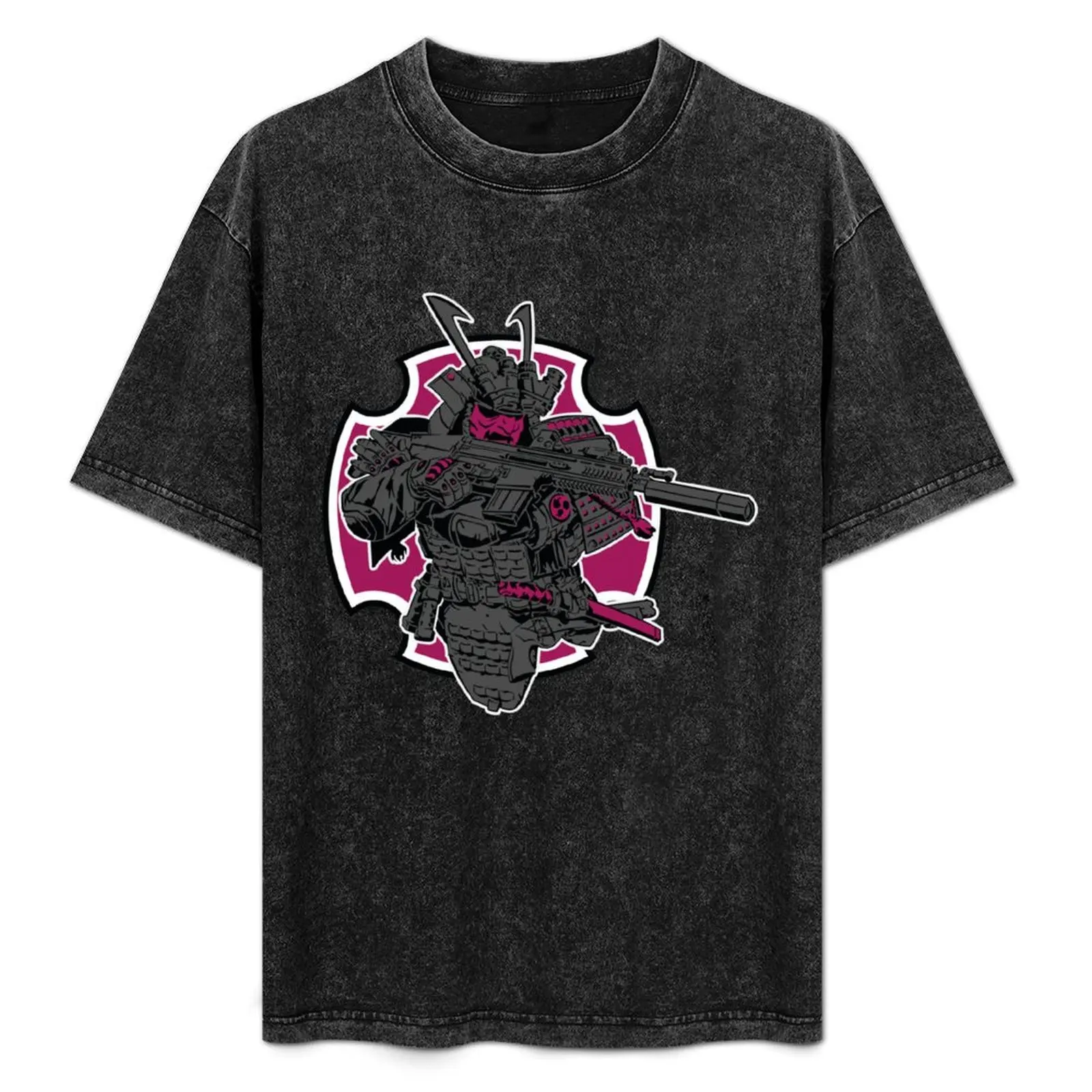 

Scar-H-y Oni Purple T-Shirt tops blacks plain anime stuff men clothes