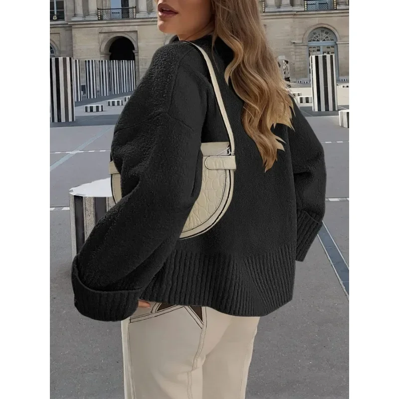 

Плюс размер 0XL-5XL женский летний повседневный модный новый однотонный удобный свитер с круглым вырезом пуловер