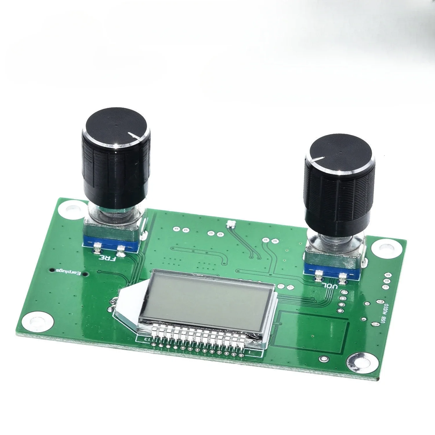 

2PCS FM Radio Receiver Module Frequency Modulation Stereo Receiving PCB Circuit Board With Silencing LCD Display 3-5V LCD Module