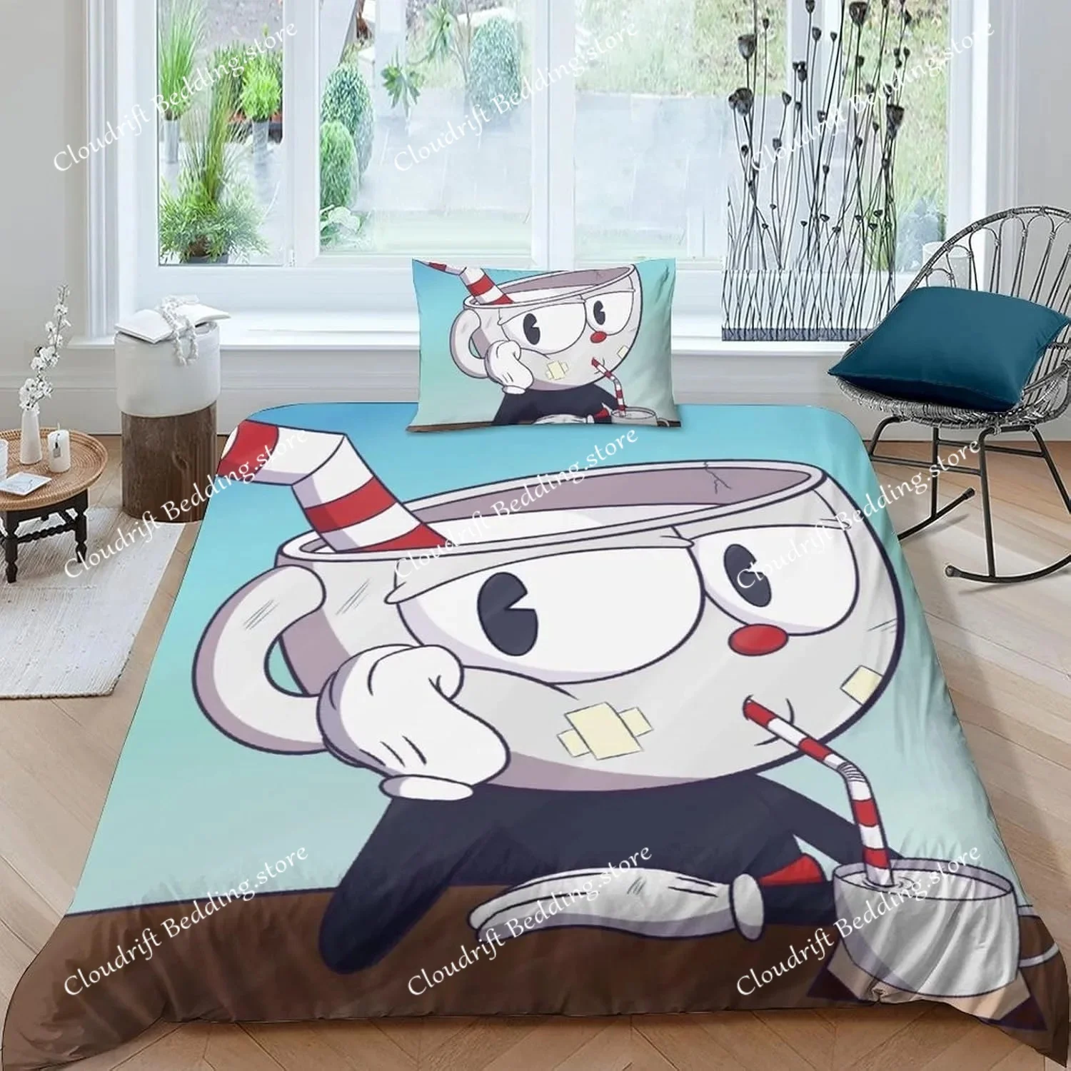 The Cuphead Show Duvet Cover 3D Exquisite Cartoon Anime Digital Print Bedding Set Comforter Bed Youth Home Decor Boys Gift