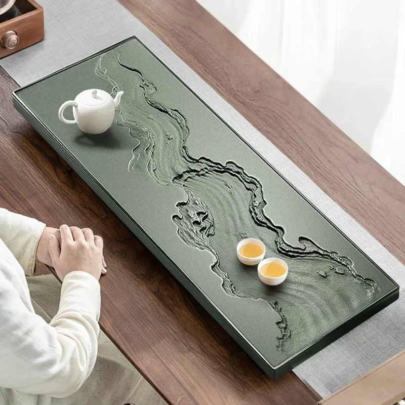 Rectangle Ceremony Tea Tray Serving Decorative Ceramic Marble Accessories Tea Tray Hospitality Office Bandejas Home Products