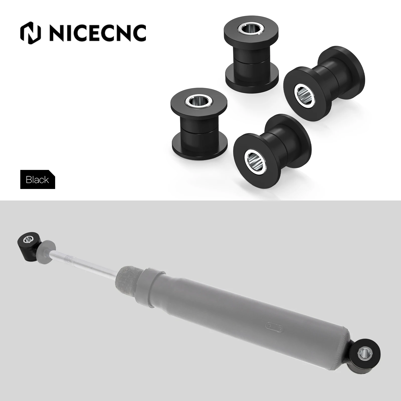 NICECNC Kit de manguito de buje de choque delantero para Polaris Ranger 500 700 800 900 1000 Pro XD Brutus HD UTV bujes delanteros superiores e inferiores