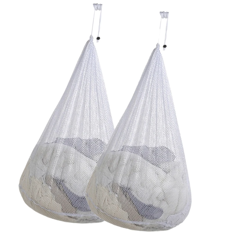 

Set of 2 Sturdy Laundry Washing Bags Polyester Mesh for Travel Home Use