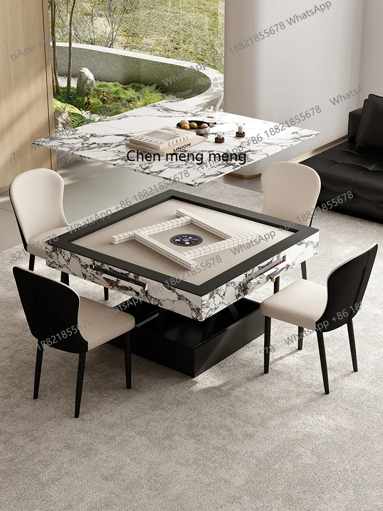

Hot sales Rock slab coffee table mahjong dining table integrated dual-purpose household small apartment electric lifting modern