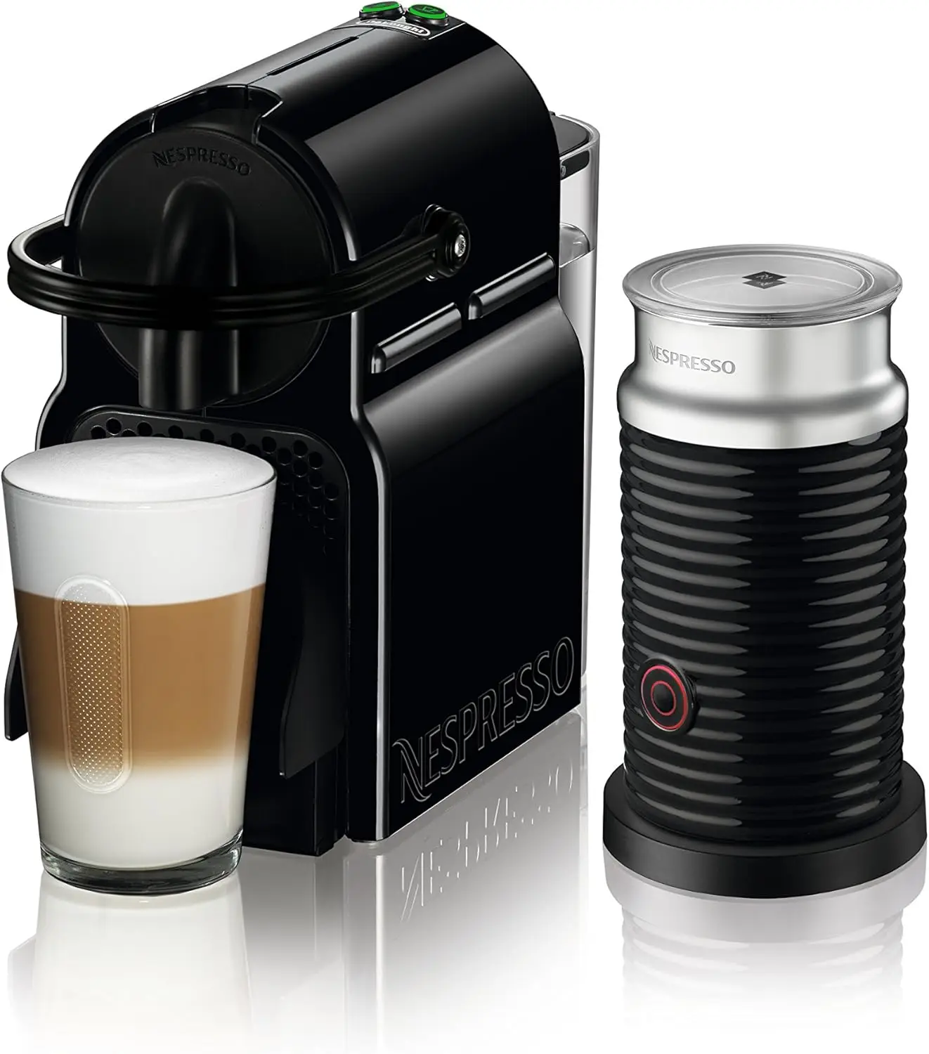 Inissia Espresso Machine by De'Longhi with Milk Frother, 24 ounces, Black