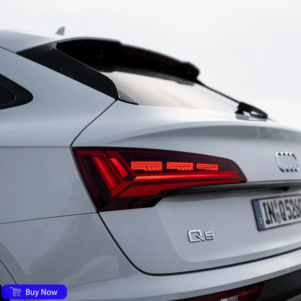 

Автомобильные задние фонари для Audi Q5 2018-2024 года, обновление светодиодных автомобильных задних фонарей в сборе, чешуя дракона, Стайлинг, аксессуары для указателей поворота