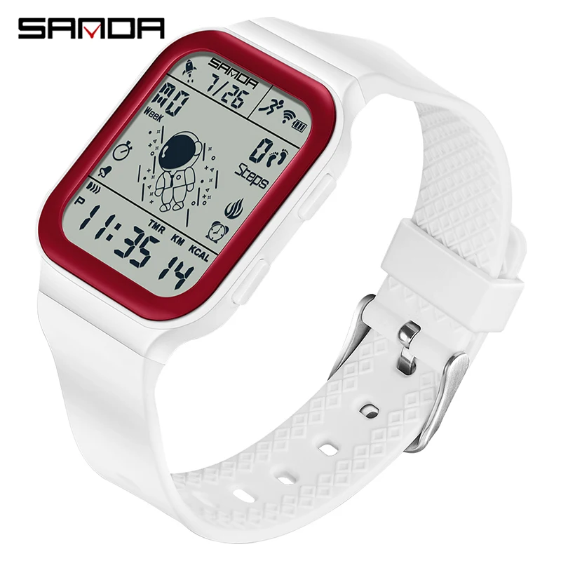 

SANDA 6101 серия астронавтов, часы для младших школьников, мужские цифровые наручные часы, электронные часы для занятий спортом на открытом воздухе, водонепроницаемые
