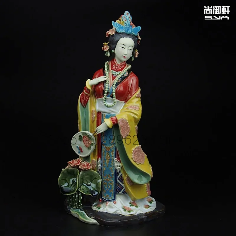 

Shiwan doll master of fine ancient characters of a dream of Red Mansions twelve Jinling Chai Jia Yuanchun ceramic ornaments craf