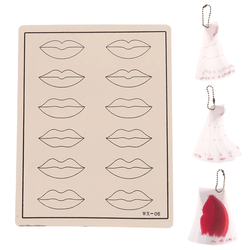 

Embroidery Practice Eyebrow Shaped Lip Shaped Mold Plate Hollow Template Tattoo Novice Training Tool Accessories