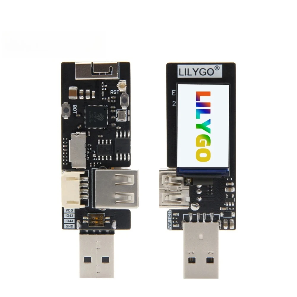 

LILYGO T-Dongle ESP32-S2 Макетная плата 1,14-дюймовый ЖК-дисплей Беспроводной WIFI-модуль OTG Мужской Женский Интерфейс Поддержка TF-карты