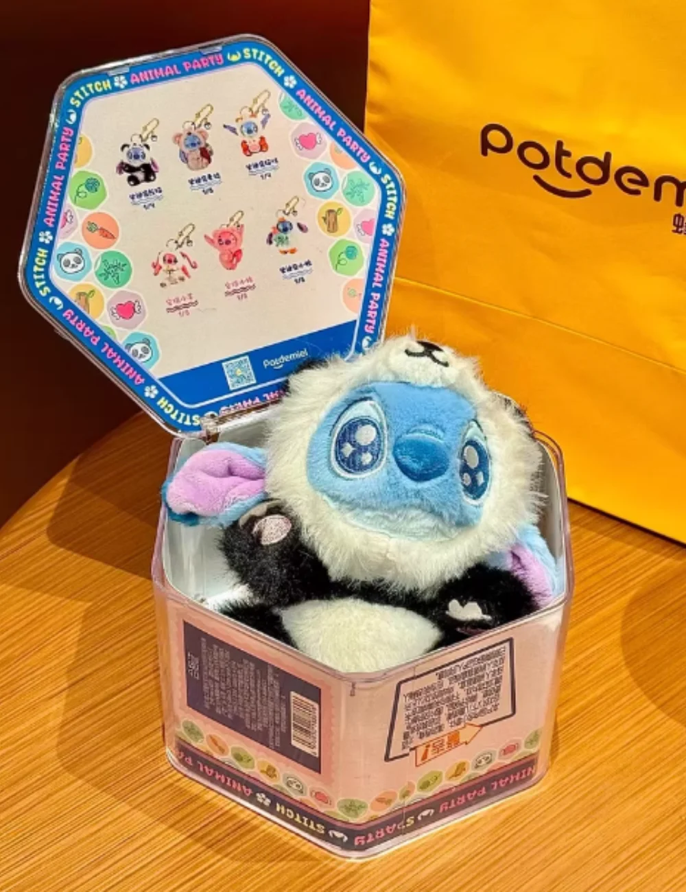Caja ciega de felpa Original Stitch Animal Party Series, periféricos de Anime de punto a la moda, colgante de muñeca, caja misteriosa, regalo para niños