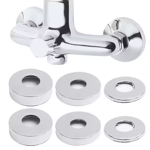 Stainless Steel Water Pipe Faucet Decorative Covers Round Hole Cap for Wall Flange Bathroom Shower Kitchen Tap Accessories