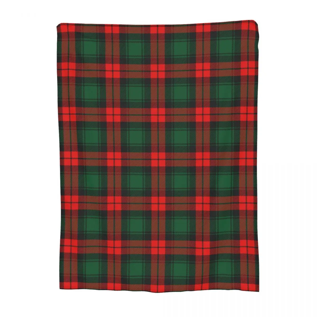 Christmas Red Green Tartan Plaid Checkered Blanket Flannel Textile Decor Xmas Scottish Lumberjack Ultra-Soft Throw Blanket