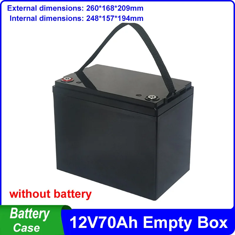 12V70Ah Storage Box 12V 70Ah Battery Case Fit 3265 3270 NCM LiFePO4 Cell 12.8V 70Ah 80Ah 100Ah 24V 36V 48V For DIY Solar System