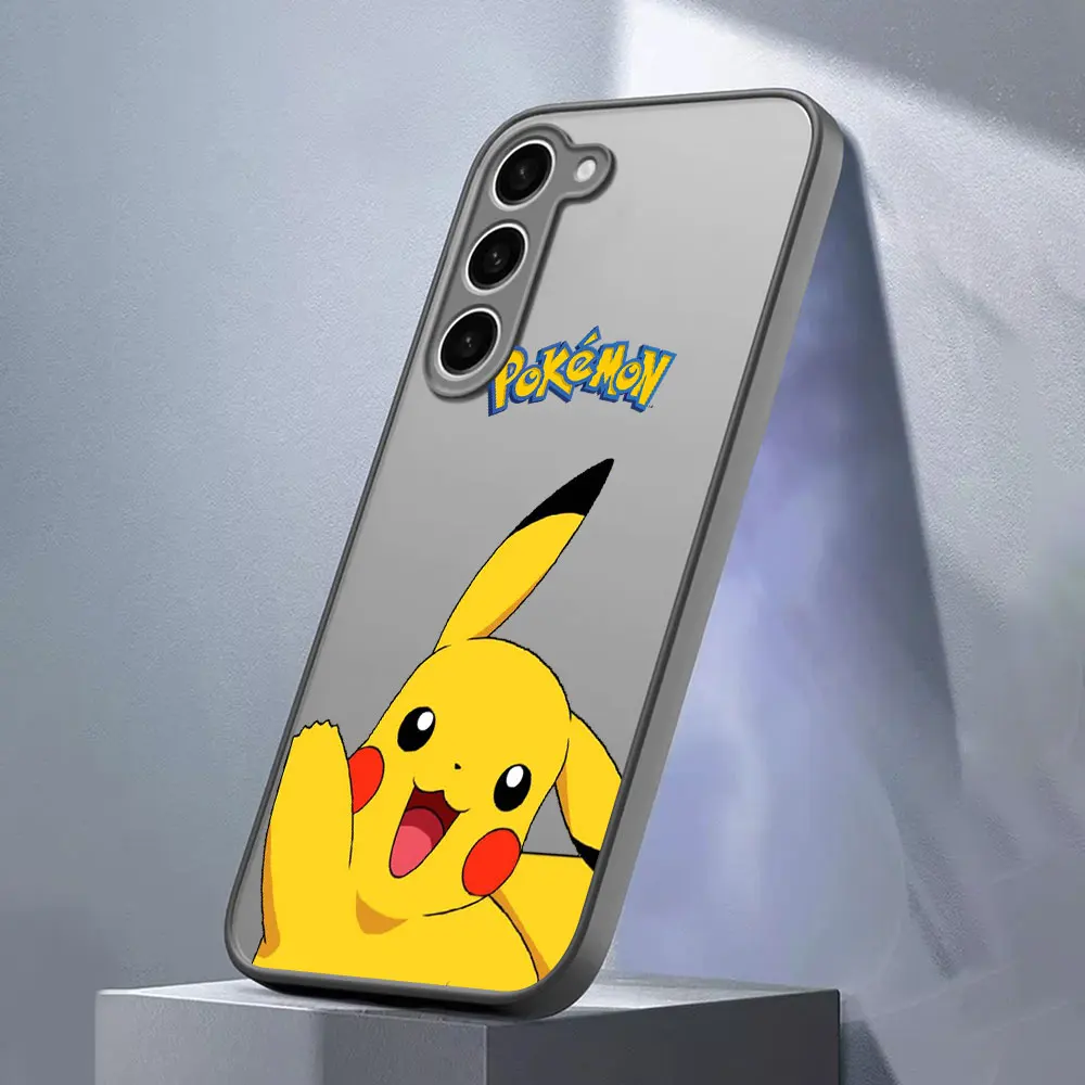 الكرتون بوكيمون بيكاتشو الحال بالنسبة لسامسونج غالاكسي A55 A56 A16 A15 A17 A54 A21s A51 A31 A36 A52 A14 ماتي متجمد غطاء الهاتف #5