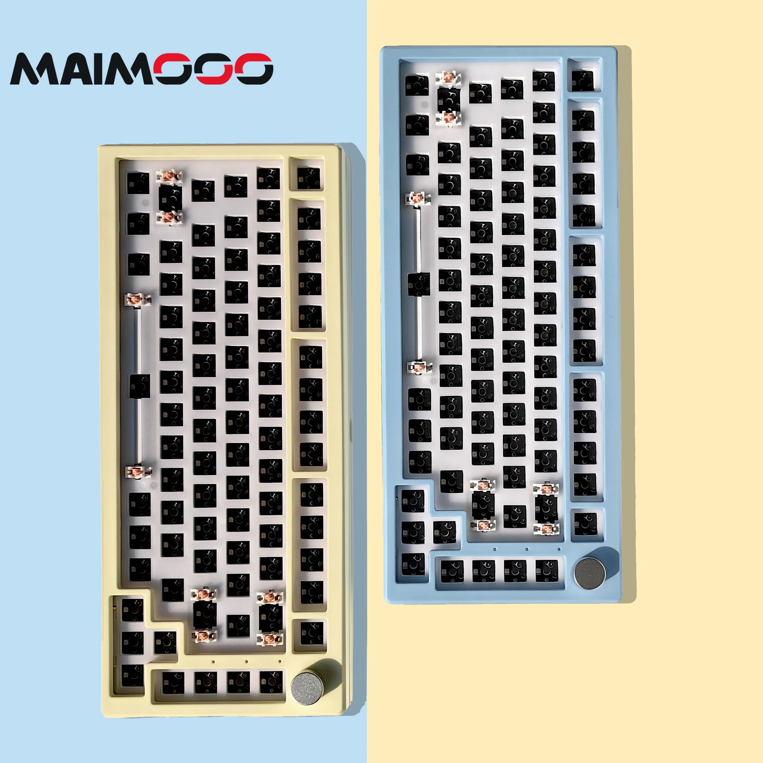 

MAIMOOO Mechanical Keyboard DIY Kit Macaron Color Series 75% Layout 82Key Gasket Structure Bluetooth 2.4G Wired HotSwap Keyboard