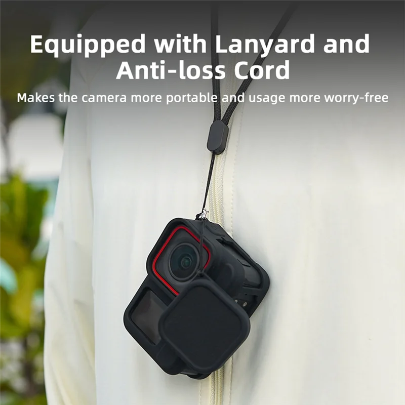 Compact Silicone Camera Protective Case For Insta360 Protective Case Body Cover Lens Cap Camera Accessories