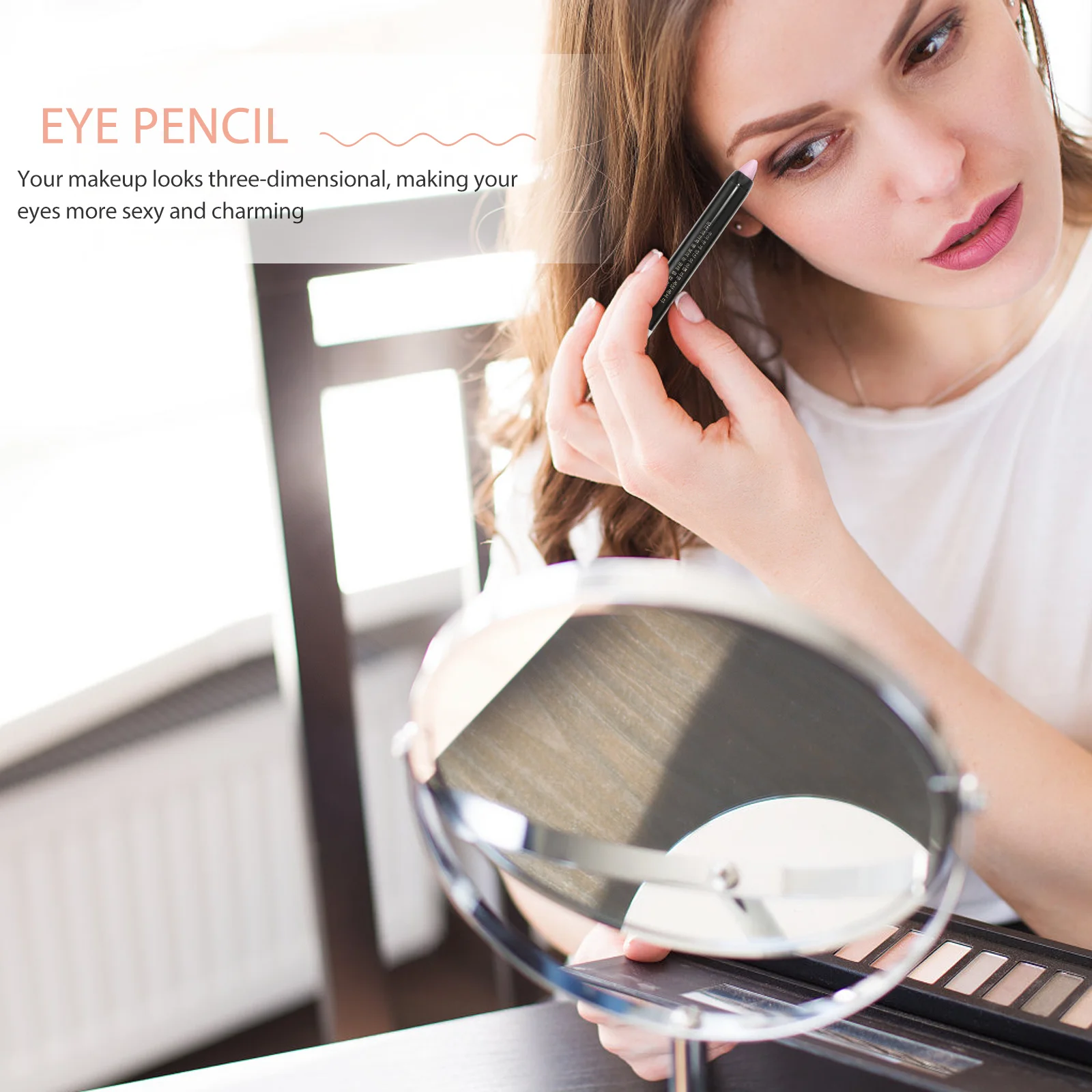 5 個アイシャドウスティックグリッターカラフルな輝きスムーズな使いやすい長期的なアイメイクツールメイクペンアイシャドウクレヨン